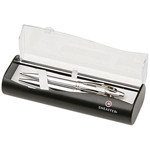 Sheaffer 100 Series Ballpoint/Mechanical Pencil Set Brushed Chrome: Nickel Trim