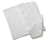 4 Napkins Damask White