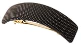 L. Erickson USA Rectangle Volume Barrette -Sparkle Facets Brown