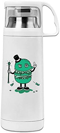 Starbks Cartoon Letter Mc Wealthy Stainless Steel Vacuum Insulated Water Bottle White