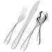 Life for Simple Flatware Set Stainless Steel Knive/Fork/Spoon/Teaspoon,Service For 1,4-Piece