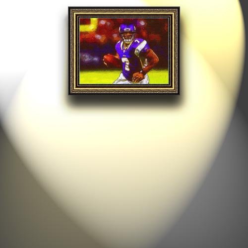 Completely Handpainted American Football Sport Painting, Custom Order FL1690, Oil on Canvas, with Option to Paint Jerry, Brett & Co. from Any Other Favorite Photograph or Picture, Unframed, Size 15'' x 20