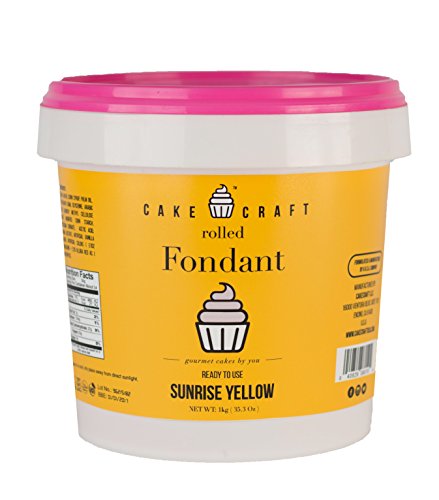 Cake Craft Rolled Fondant - Sunrise Yellow / Vanilla, 2.2lbs