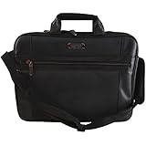 Kenneth Cole Reaction R-Tech Top Zip 17" Laptop Computer Case with Shoulder Strap, Black