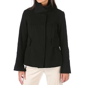 ABS Wool Short Coat with Stand Collar by ABS Allen Schwartz