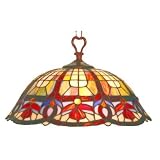 Hanging Tiffany Light Fixture, Victorian style with bronze finish