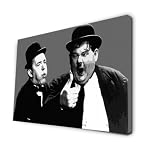 LAUREL & HARDY POP ART CANVAS 24 X 36