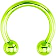14 Gauge Light Green Electro Titanium Horseshoe -7/16"