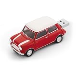 Mini Cooper USB Flash Drive 8GB - Red with Bonnet Stripes