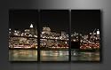 Bild auf Leinwand New York 160 x 90 cm 3 Teile Modell-Nr. XXL 1008 Bilder fertig gerahmt&nbsp;mit Keilrahmen riesig. Ausführung Kunstdruck als Wandbild mit Rahmen. Günstiger als Ölbild Gemälde Poster Plakat mit Bilderrahmen
