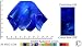Jezebel Radiance® Small Flame Blue and White Glass Pendant/Ceiling Fan Light Replacement Glass Shade, 1 1/8