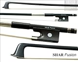 【送料無料】バイオリン丸弓　標準カーボン　白銅仕様　FUSION