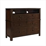 IMAGE OF Powell 503-275 Landon Six Drawer Dresser TV Stand, Antique Walnut