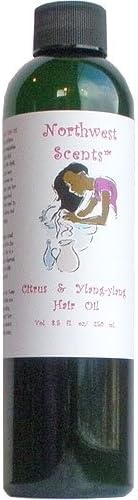 Northwest Scents Citrus and Ylang-ylang Hair Oil for Black, African American, Afro Caribbean, Dry, Coarse, and Highly Textured Hair - 8.5 oz bottle