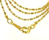 Golden Ball and Link 17 inch 1.2 mm Neck Chain