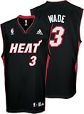 Dwyane Wade Miami Heat Black Youth Replica Adidas NBA Jersey