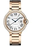 Cartier Ballon Bleu Women's Watch Automatic 18K Rose Gold Silver Dial Diamond Dial WE9005Z3
