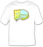 T-shirt with map, alkali, playa