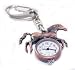 Geneva Fun Western Running Horse Key Chain Watch Charm with Clip Antique Rose Gold Tone