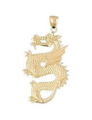 Dazzlers Solid 14 karats gold Dragon Charm Pendant Available in three colors from jewelsberry (weights: 5.5 grams only)