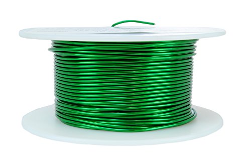 TEMCo 20 AWG Copper Magnet Wire - 8 oz 157 ft 155øC Magnetic Coil Green