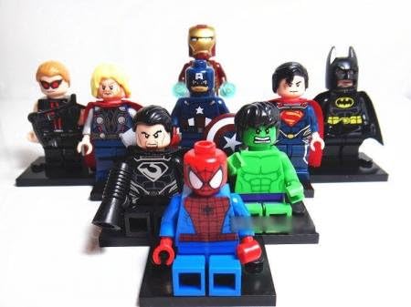 9 Sets/lot Minifigures Super Heroes Series Blocks Toy Avengers Souptoys Gift