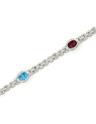14kt Yellow Gold Oval Multi Color Bracelet.
