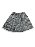 Mulberribush - Girls Flannel Skort, Black, White