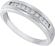 0.12CTW DIAMOND CLUSTER MENS BAND Size 10