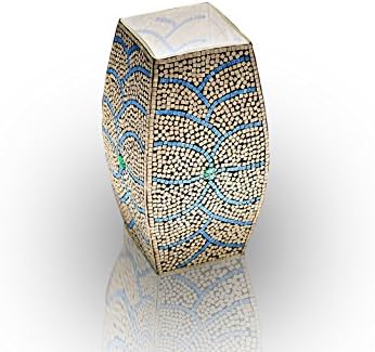 Artesa Collection Mosaic on Glass Decorative Lamp: Arctic White