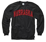 Nebraska Cornhuskers Black Arch Crewneck Sweatshirt