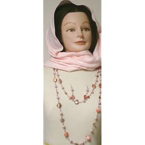 Hand Made Pink Double Knit Cotton Neck Scarf Tube Balaclava Offered with Very Long Seventy Inches...