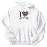 Sweatshirt White " I Love Rockport " Maine Usa City