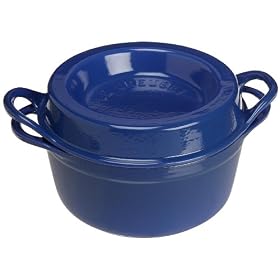 Le Creuset Enamled Cast-Iron 2-1/2-Quart Round Doufeu, CobaltLe Creuset Enamled Cast-Iron 2-1/2-Quart Round Doufeu