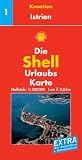  : Shell Urlaubskarte Istrien, Kroatische K&uuml;ste, Slowenien 1 / Istrien 1 : 200 000