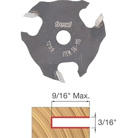 Freud 56-110 3/16-Inch 3-Wing Slot Cutter for 5/16 Router Arbor