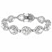 Aristocratic Sterling Silver Simulated Diamond cz Teardrop Tennis Bracelet