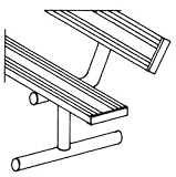 15' PORTABLE BENCH WITH BACK-GREEN