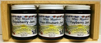 Homemade Jam 3 pack of 13oz jars  TripB, Crhub, Tay by Misty Meadows
