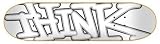 Think Basic Skateboard Deck (White/Silver)