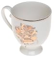 Mikasa Cameo Holly Bells Footed Mugs, Set of 4