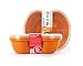 Preserve 46107 FBA_1211838 Square Food Storage Container Made from Recycled Plastic, 25 Ounce Capacity, Set of 2, Orange