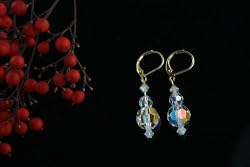 Swarovski Crystal Earring - Iridescent Crystal (Jackie)