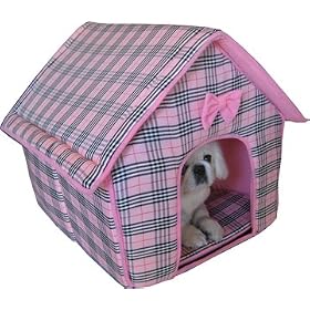 Pink Cat Dog Collapsible European Style Pet House by masterpet