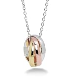 Three Tone Sterling Silver Necklace