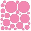 72 Flirt Pink Wall Dots Stickers Peel and Stick Wall Art