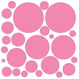 72 Flirt Pink Wall Dots Stickers Peel and Stick Wall Art