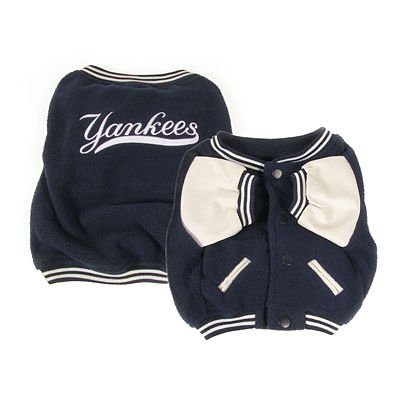 Sporty K9 New York Yankees Pet Varsity Jacket - Navy/White Large