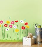 Easy Instant Decoration Wall Sticker Decal - Growing Flowers