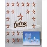 Houston Astros Combo 7 Piece Frosty Bathroom Set & 3 Piece Bath Rug Set